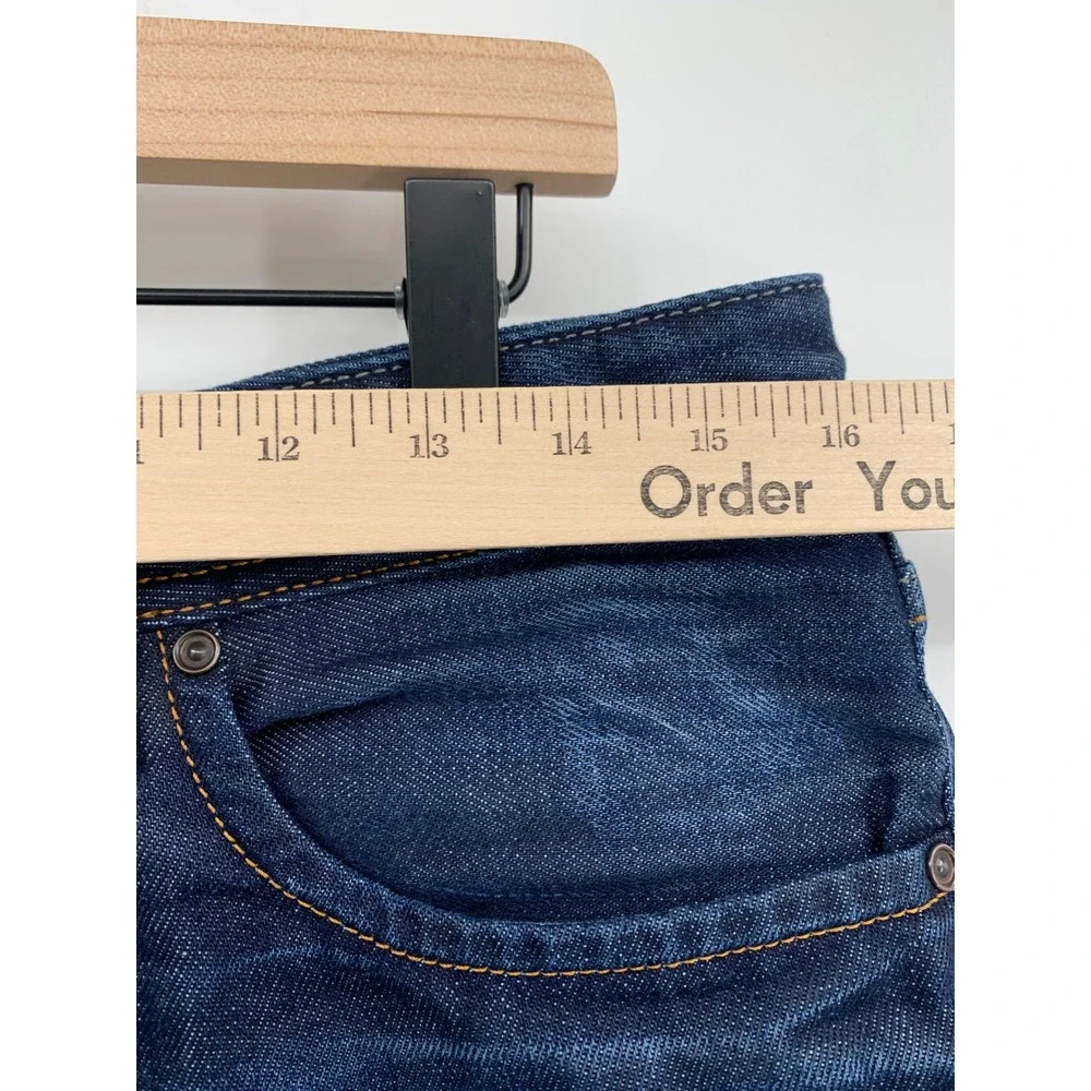 Diesel Larkee Jeans Mens 31x30 Blue Straight Leg Dark Wash Button Fly Denim